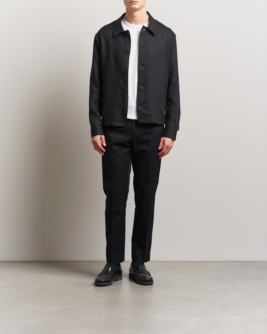 Herren | Hosen | Tiger of Sweden | Tannen Cotton Drawstring Trousers Black