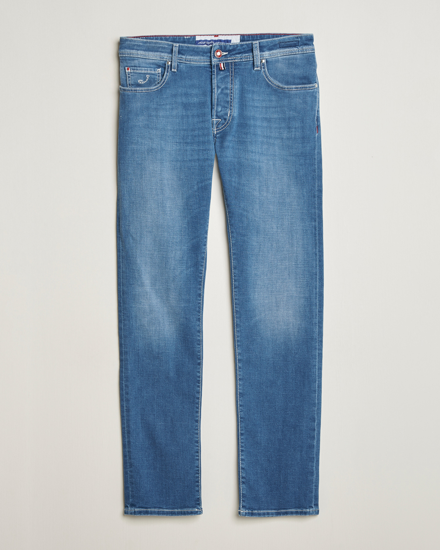 Herren | Jeans | Jacob Cohën | Bard Slim Fit Stretch Vintage Jeans Medium Blue