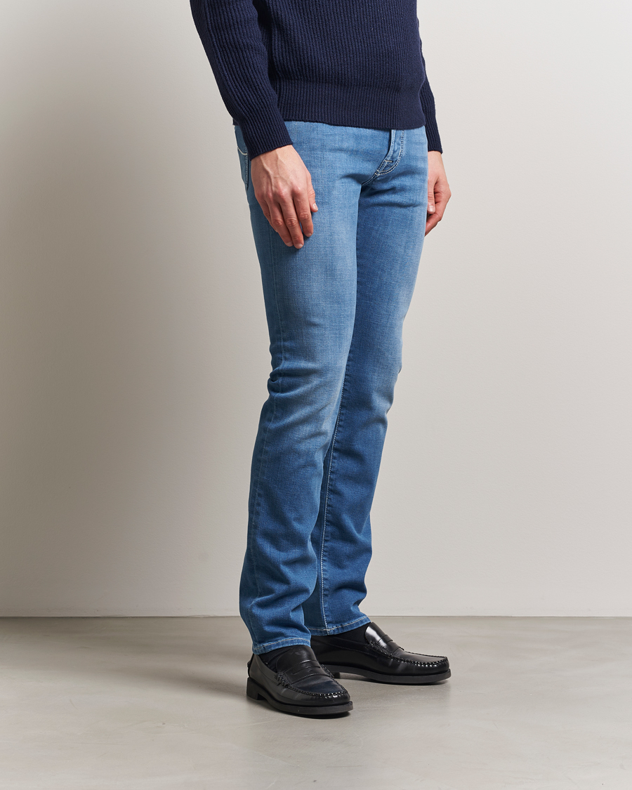 Herren | Jeans | Jacob Cohën | Bard Slim Fit Stretch Vintage Jeans Medium Blue