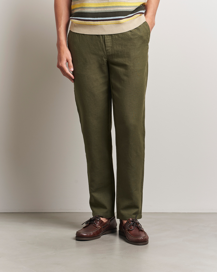 Herren | Hosen | LES DEUX | Patrick Linen Pants Olive Night