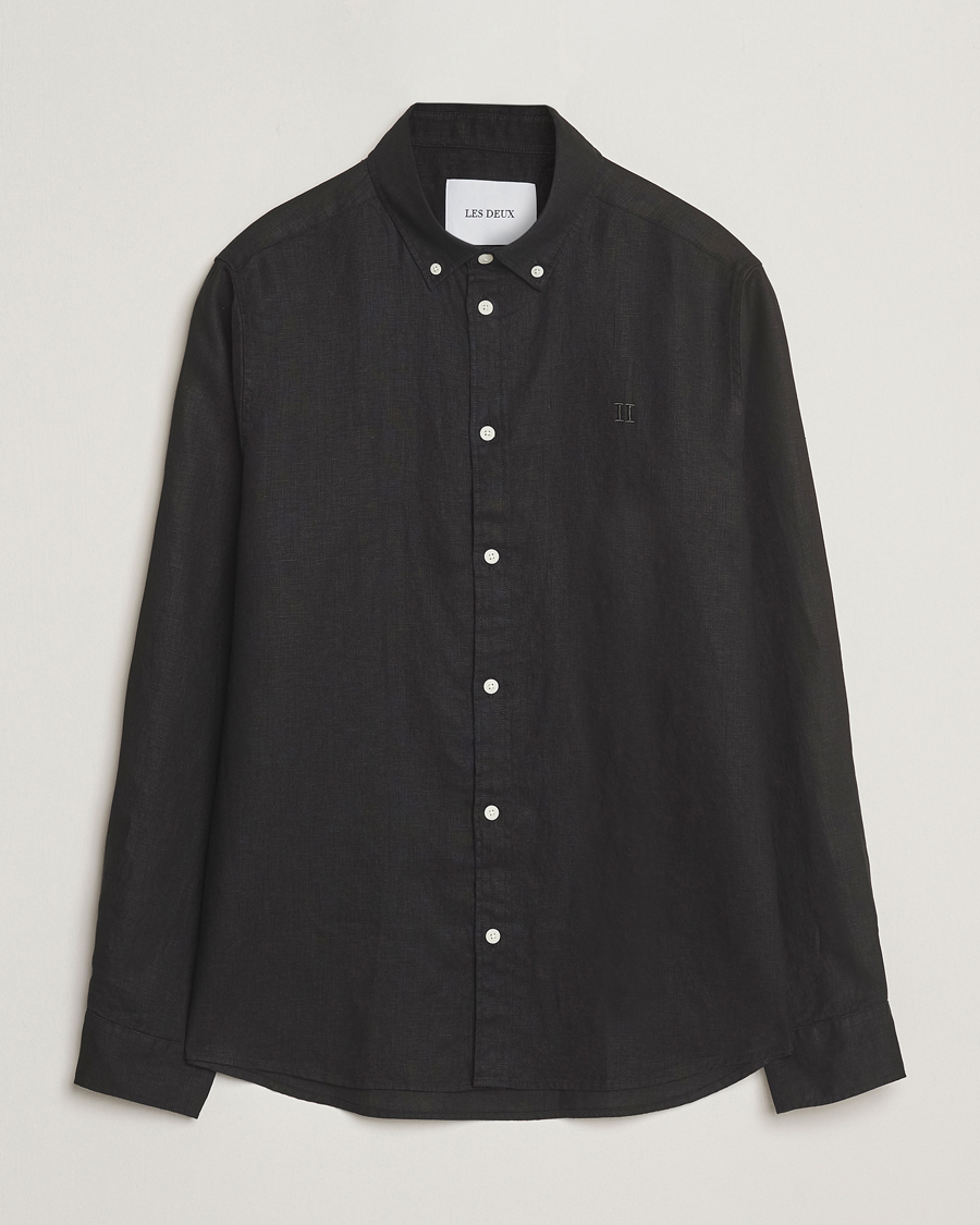 Herren | Hemden | LES DEUX | Konrad Linen Shirt Black