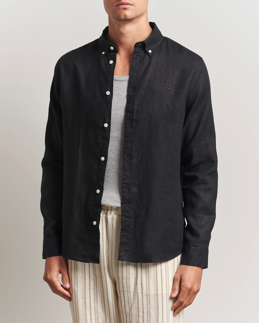 Herren | Hemden | LES DEUX | Konrad Linen Shirt Black