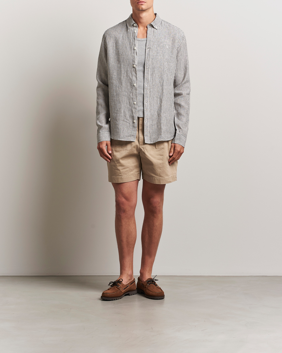 Herren | Hemden | LES DEUX | Konrad Striped Linen Shirt Black