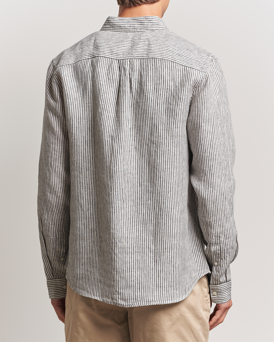 Herren | Hemden | LES DEUX | Konrad Striped Linen Shirt Black