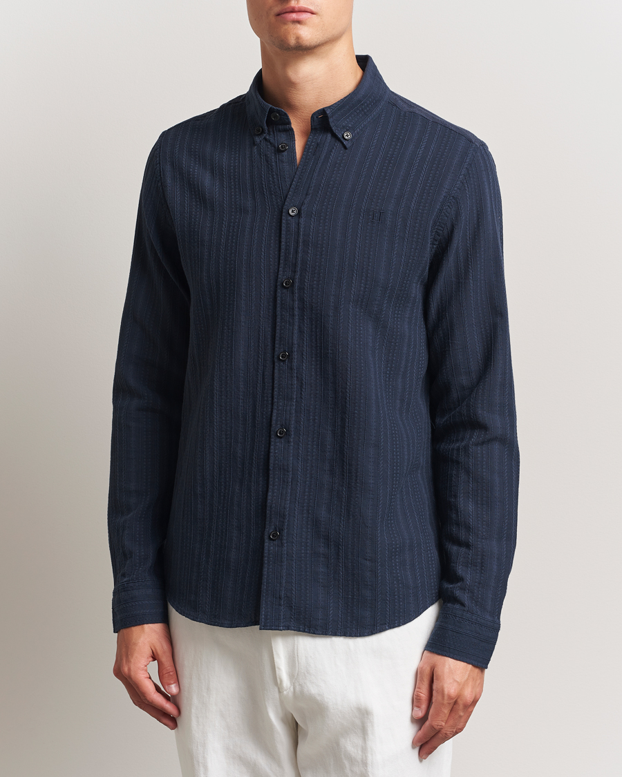 Herren | Hemden | LES DEUX | Konrad Striped Structure Shirt Dark Navy