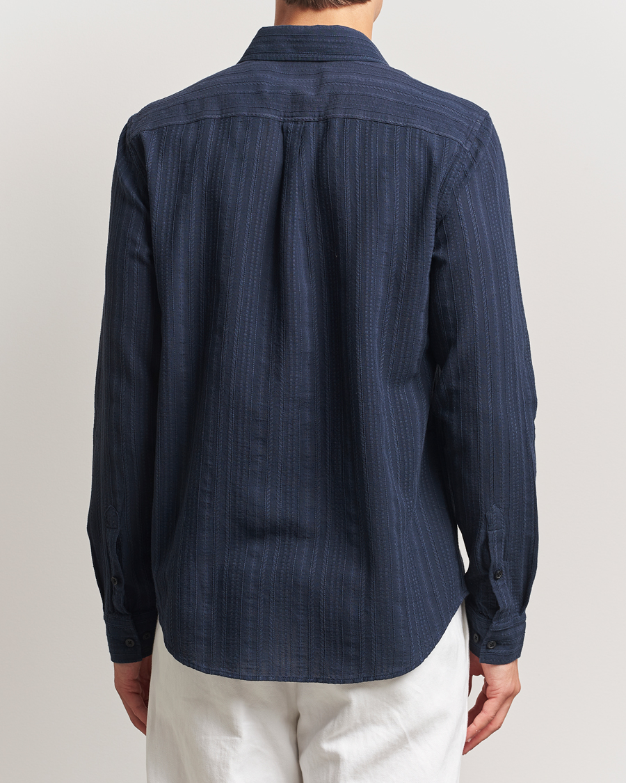 Herren | Hemden | LES DEUX | Konrad Striped Structure Shirt Dark Navy
