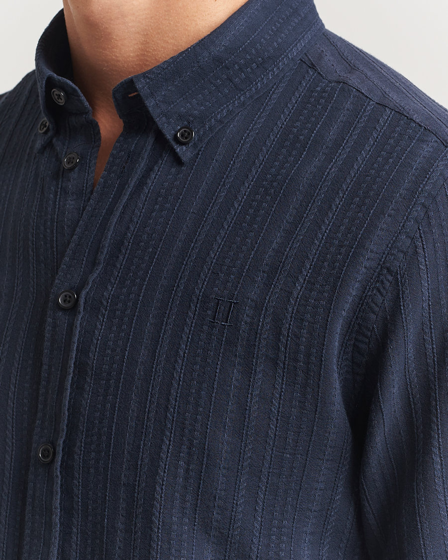 Herren | Hemden | LES DEUX | Konrad Striped Structure Shirt Dark Navy