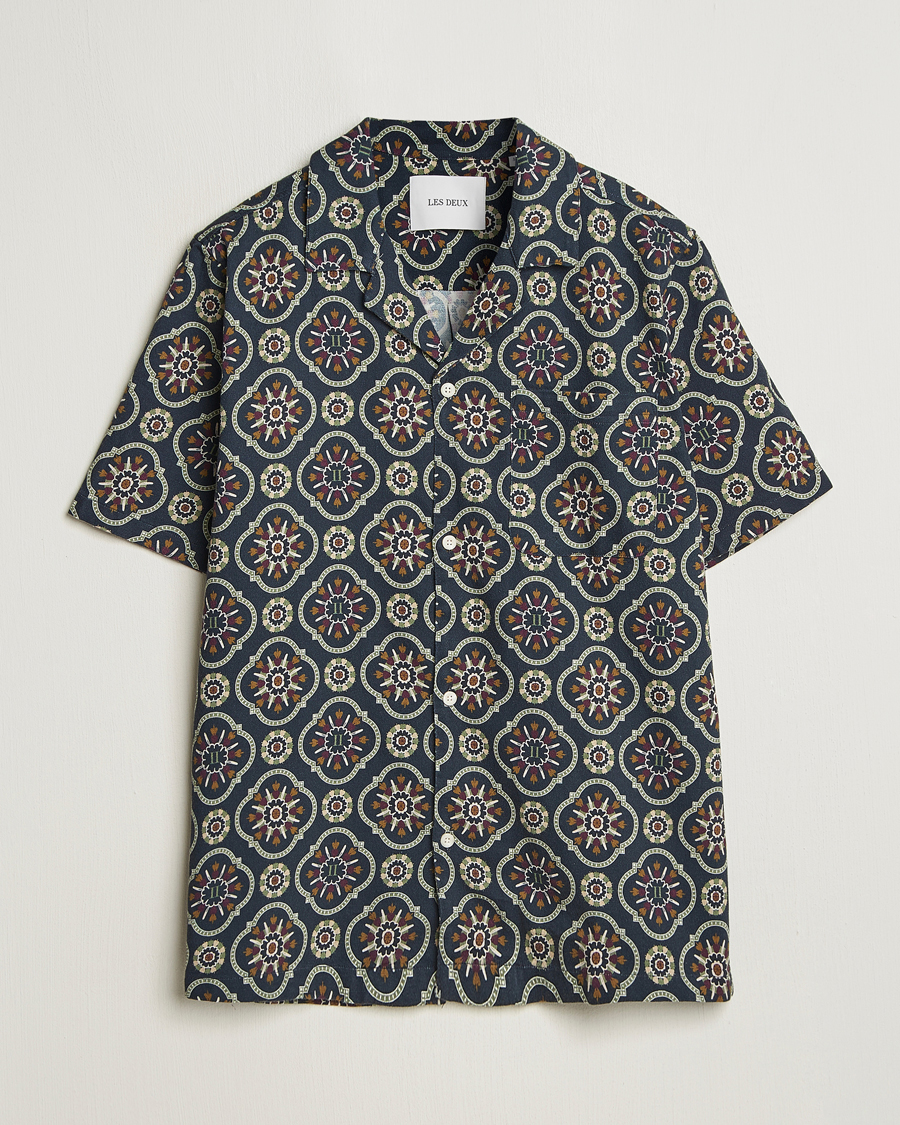 Herren | Hemden | LES DEUX | Lucas AOP Tapestry Shirt Dark Navy