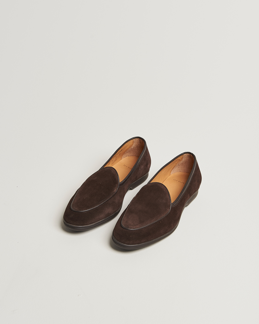 Herren | Loafer | Myrqvist | Ängby Walker Loafer Dark Brown Suede