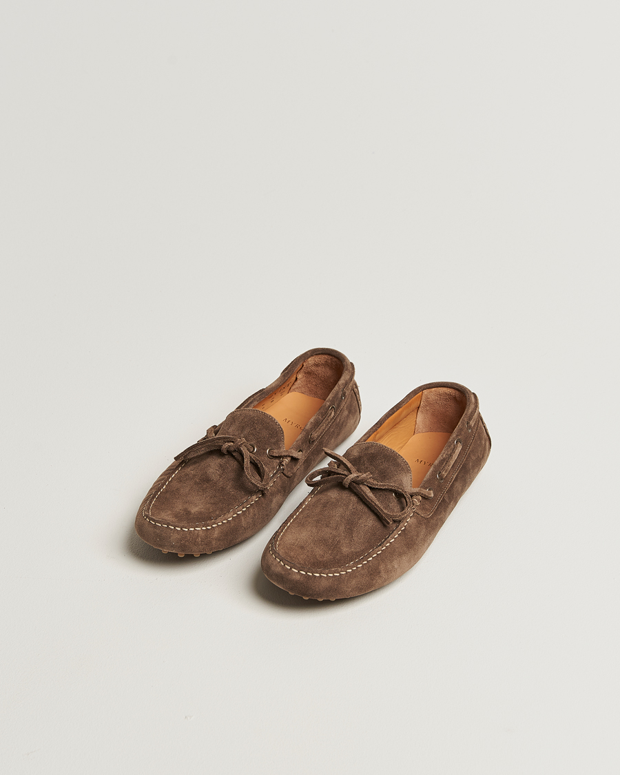 Herren | Mokassin | Myrqvist | Tofta Car Shoe Taupe Suede