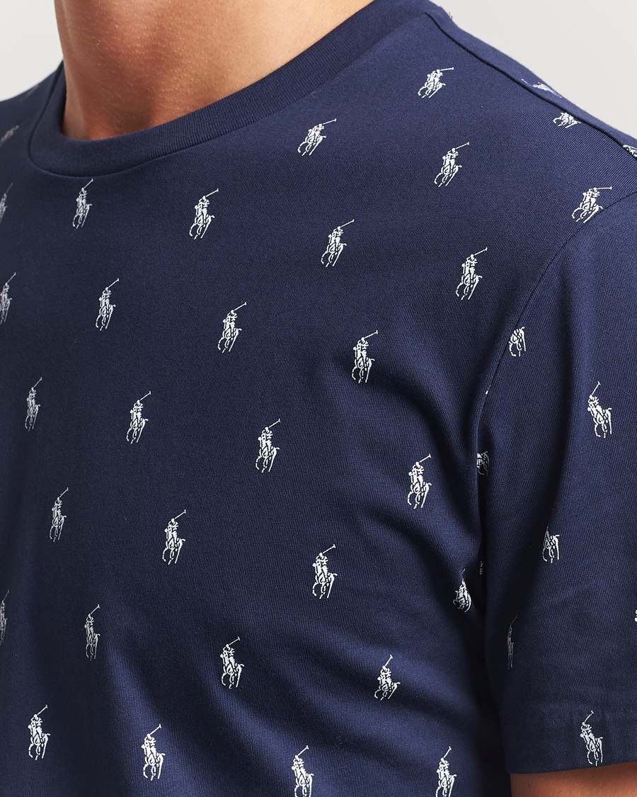 Herren | Schlafanzüge & Bademäntel | Polo Ralph Lauren | All over Player Sleeping Tee Cruise Navy