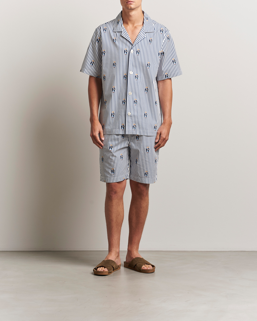 Herren | Schlafanzüge & Bademäntel | Polo Ralph Lauren | Cotton Short Sleeve Pyjama Set Stripe/Bear