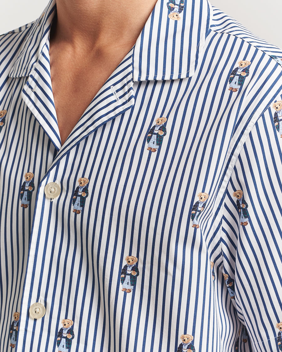 Herren | Schlafanzüge & Bademäntel | Polo Ralph Lauren | Cotton Short Sleeve Pyjama Set Stripe/Bear