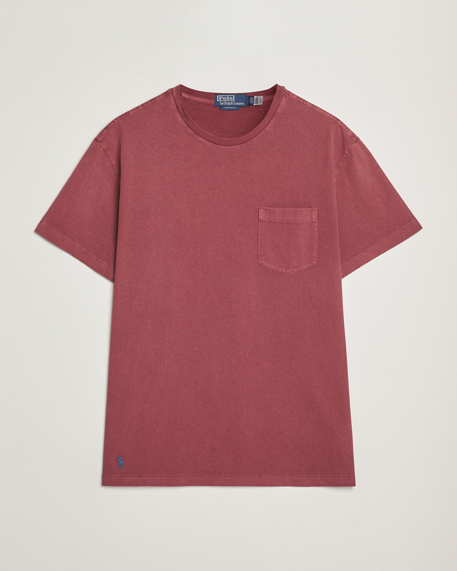 Herren | T-Shirts | Polo Ralph Lauren | Washed Classic Fit Pocket Tee Red Wine