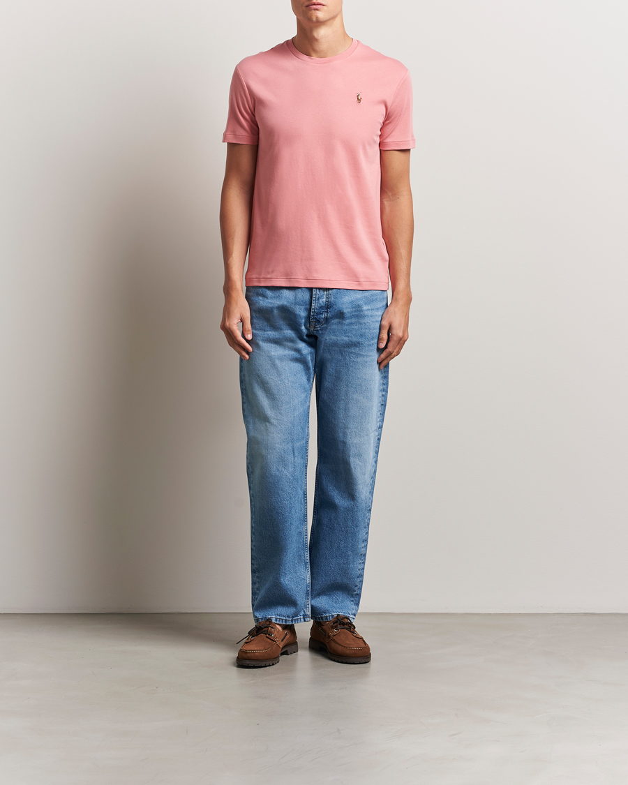 Herren | T-Shirts | Polo Ralph Lauren | Luxury Pima Cotton Crew Neck T-Shirt Desert Rose