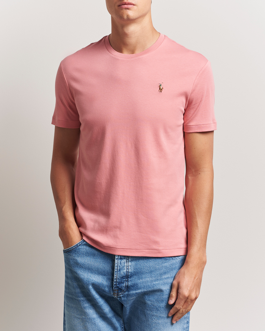 Herren | T-Shirts | Polo Ralph Lauren | Luxury Pima Cotton Crew Neck T-Shirt Desert Rose
