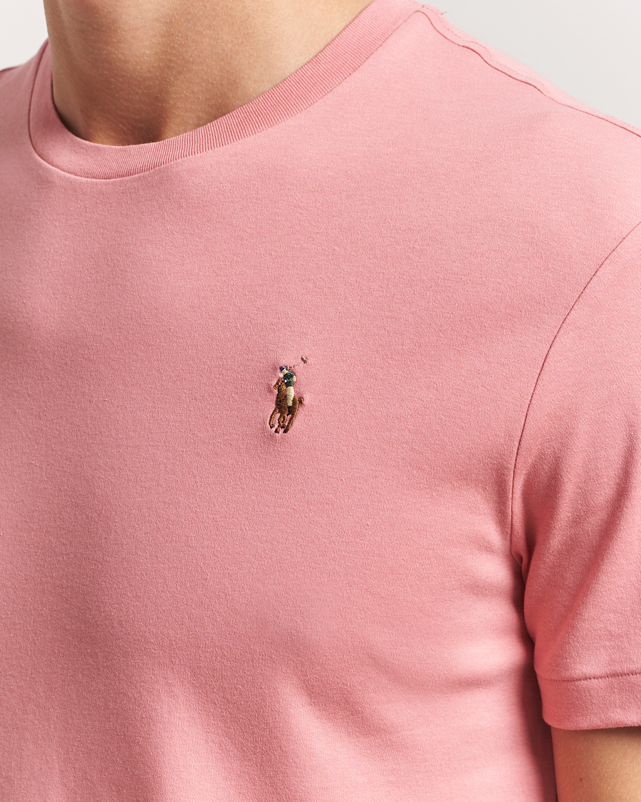 Herren | T-Shirts | Polo Ralph Lauren | Luxury Pima Cotton Crew Neck T-Shirt Desert Rose