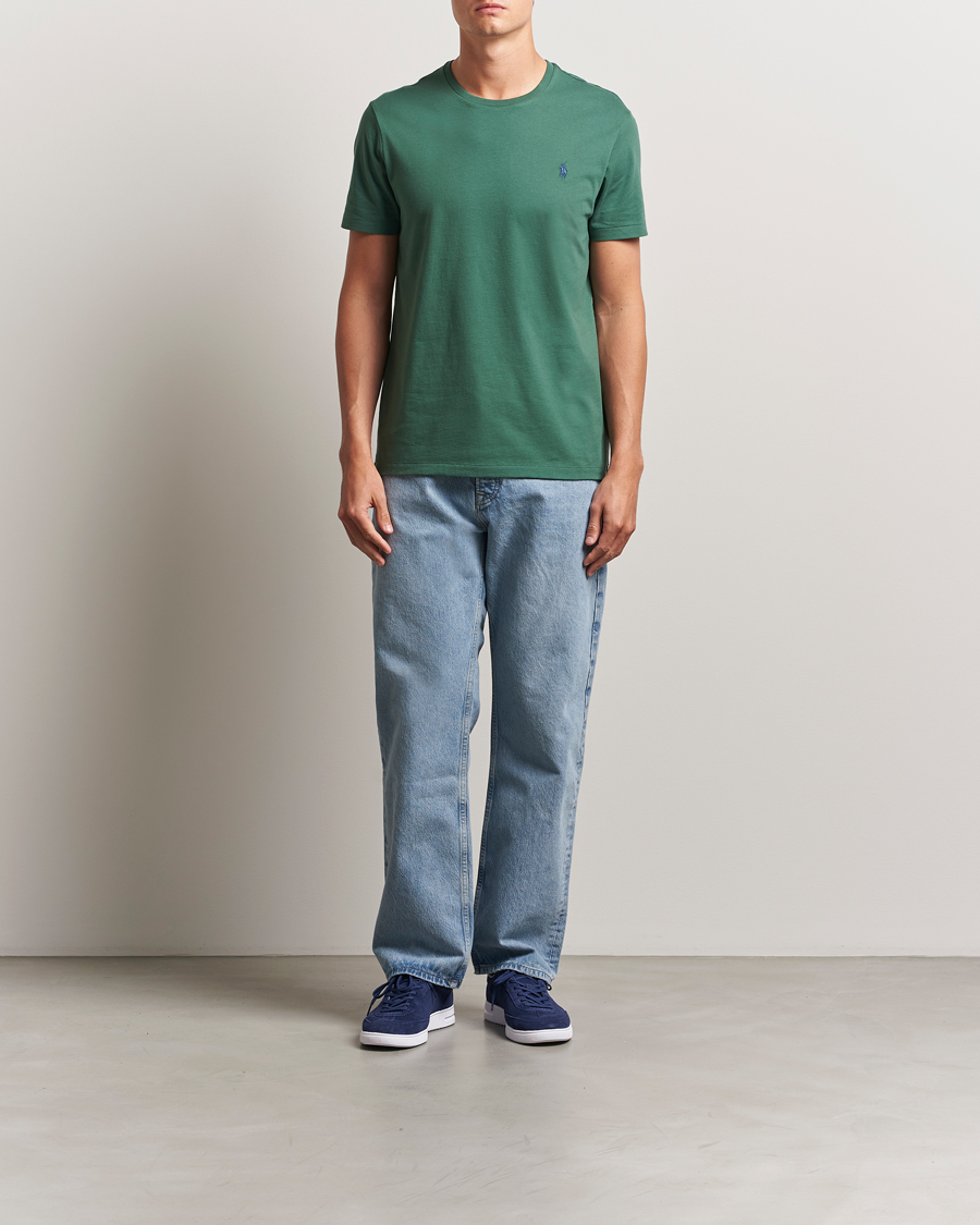 Herren | T-Shirts | Polo Ralph Lauren | Custom Slim Fit Crew Neck T-Shirt Washed Forest