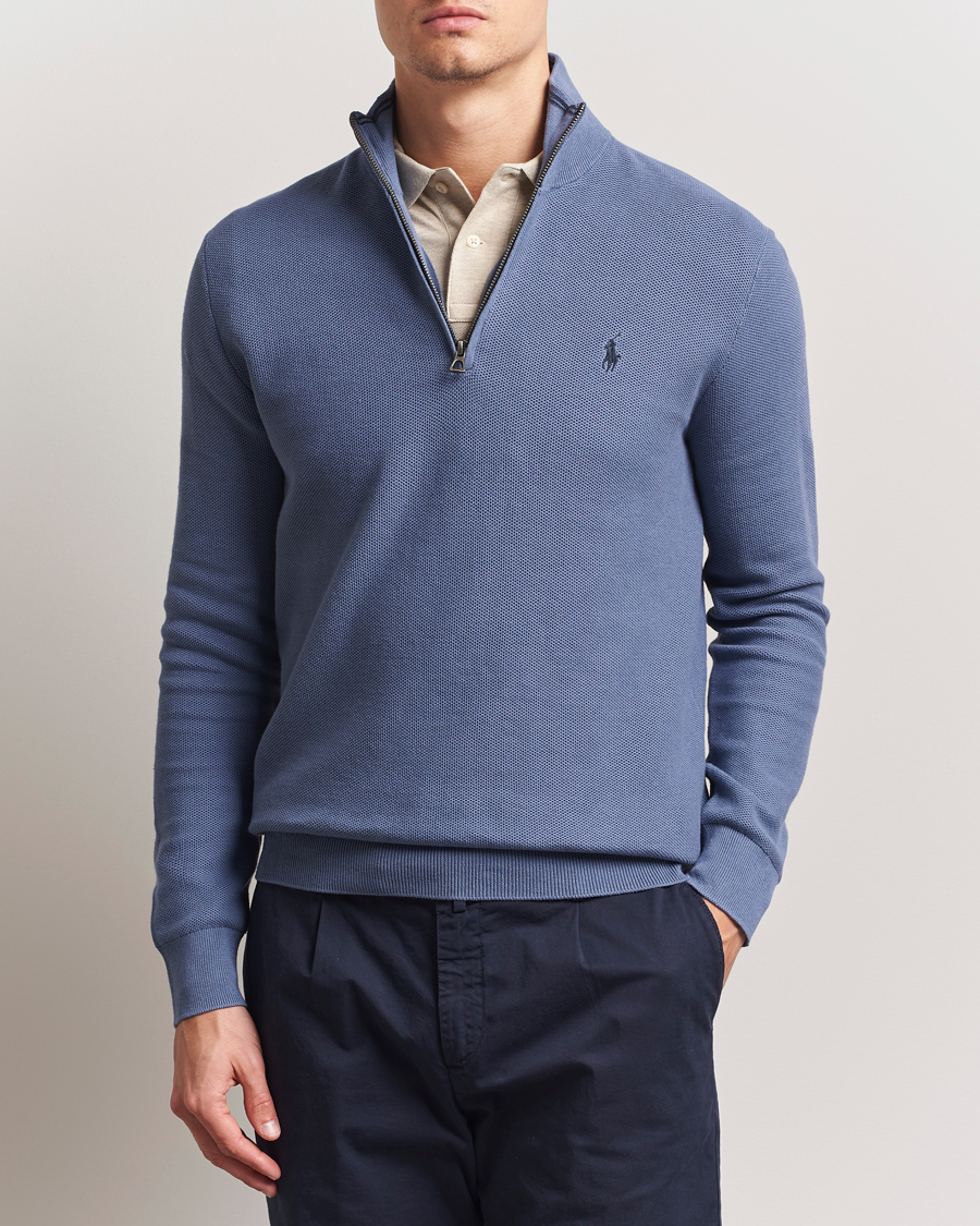 Herren | Pullover | Polo Ralph Lauren | Half Zip Cotton Pullover Capri Blue