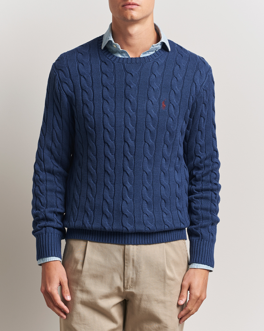Herren | Pullover | Polo Ralph Lauren | Cotton Cable Pullover Light Navy