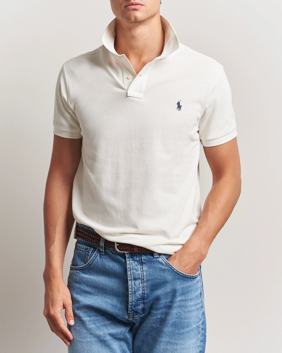 Herren | Poloshirts | Polo Ralph Lauren | Slim Fit Polo Pale Cream