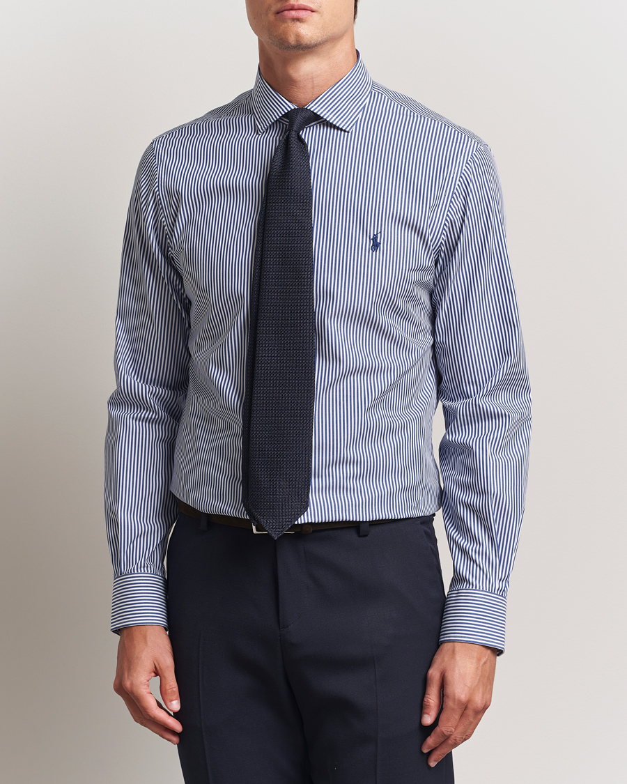 Herren | Hemden | Polo Ralph Lauren | Slim Fit Stripe Dress Shirt Royal/White