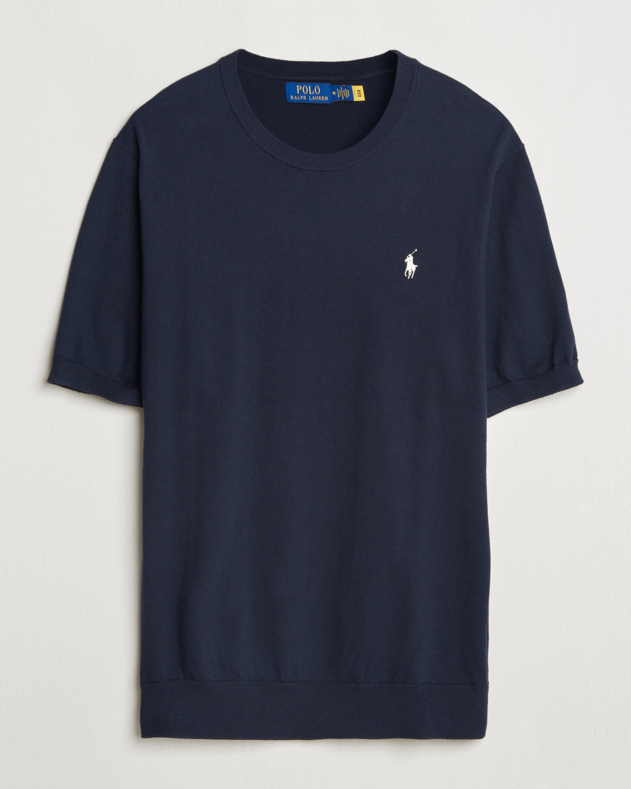 Herren | Neue Produktbilder | Polo Ralph Lauren | Knitted Short Sleeve Tee Hunter Navy