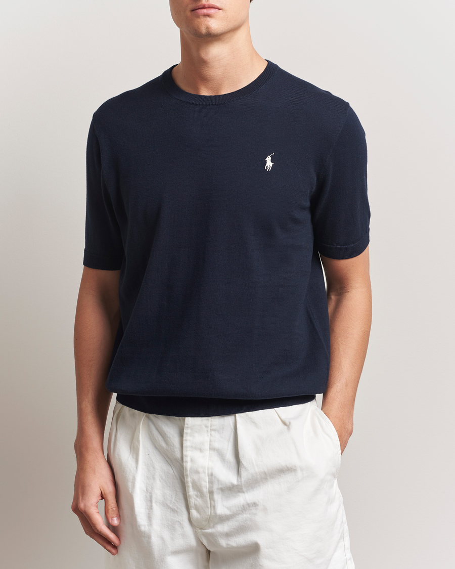 Herren | T-Shirts | Polo Ralph Lauren | Knitted Short Sleeve Tee Hunter Navy