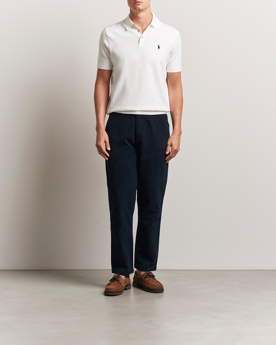 Herren | Pullover | Polo Ralph Lauren | Knitted Short Sleeve Polo Deckwash White
