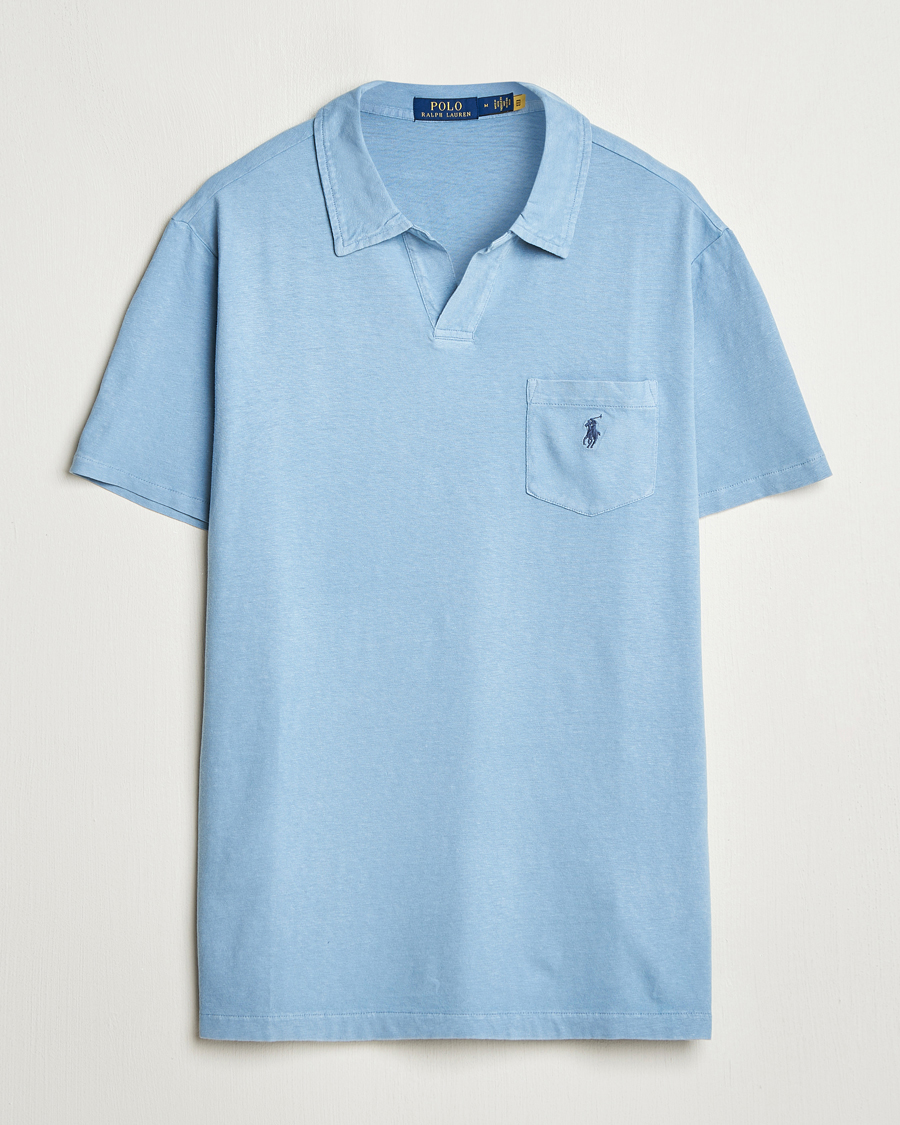 Herren | Poloshirts | Polo Ralph Lauren | Johnny Cotton/Linen Polo Channel Blue