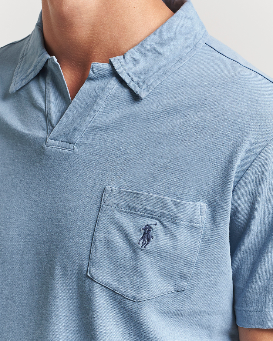 Herren | Poloshirts | Polo Ralph Lauren | Johnny Cotton/Linen Polo Channel Blue