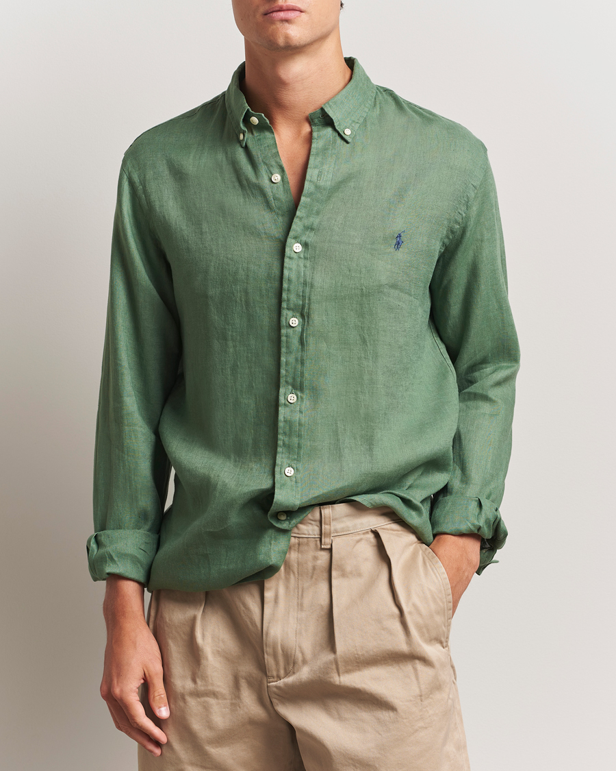 Herren | Hemden | Polo Ralph Lauren | Slim Fit Linen Shirt Fatigue