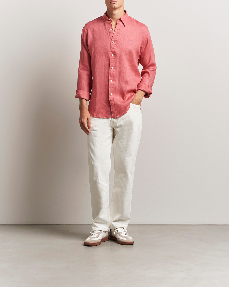Herren | Hemden | Polo Ralph Lauren | Slim Fit Linen Shirt Adirondack Berry
