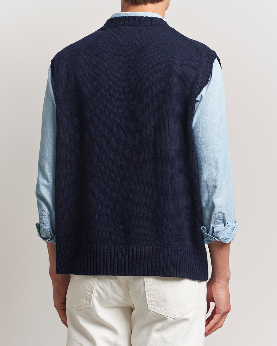 Herren | Pullover | Polo Ralph Lauren | US Flag Cotton/Wool Vest Hunter Navy