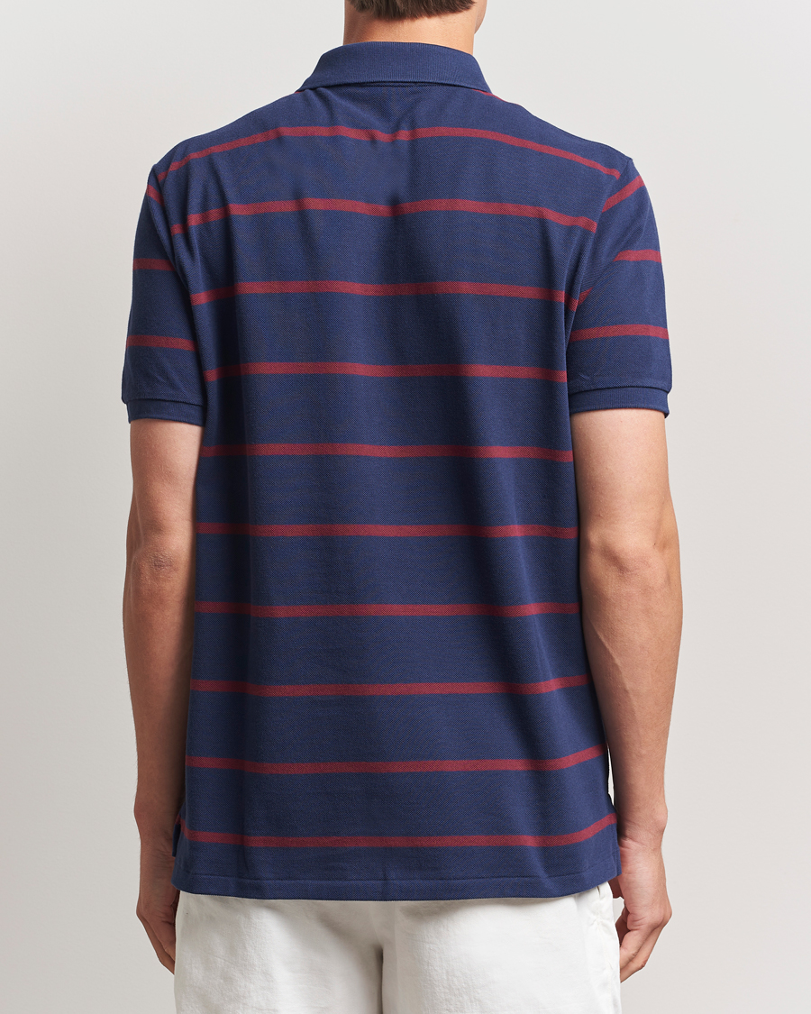 Herren | Poloshirts | Polo Ralph Lauren | Custom Slim Fit Bear Striped Polo Navy/Heritage Bear