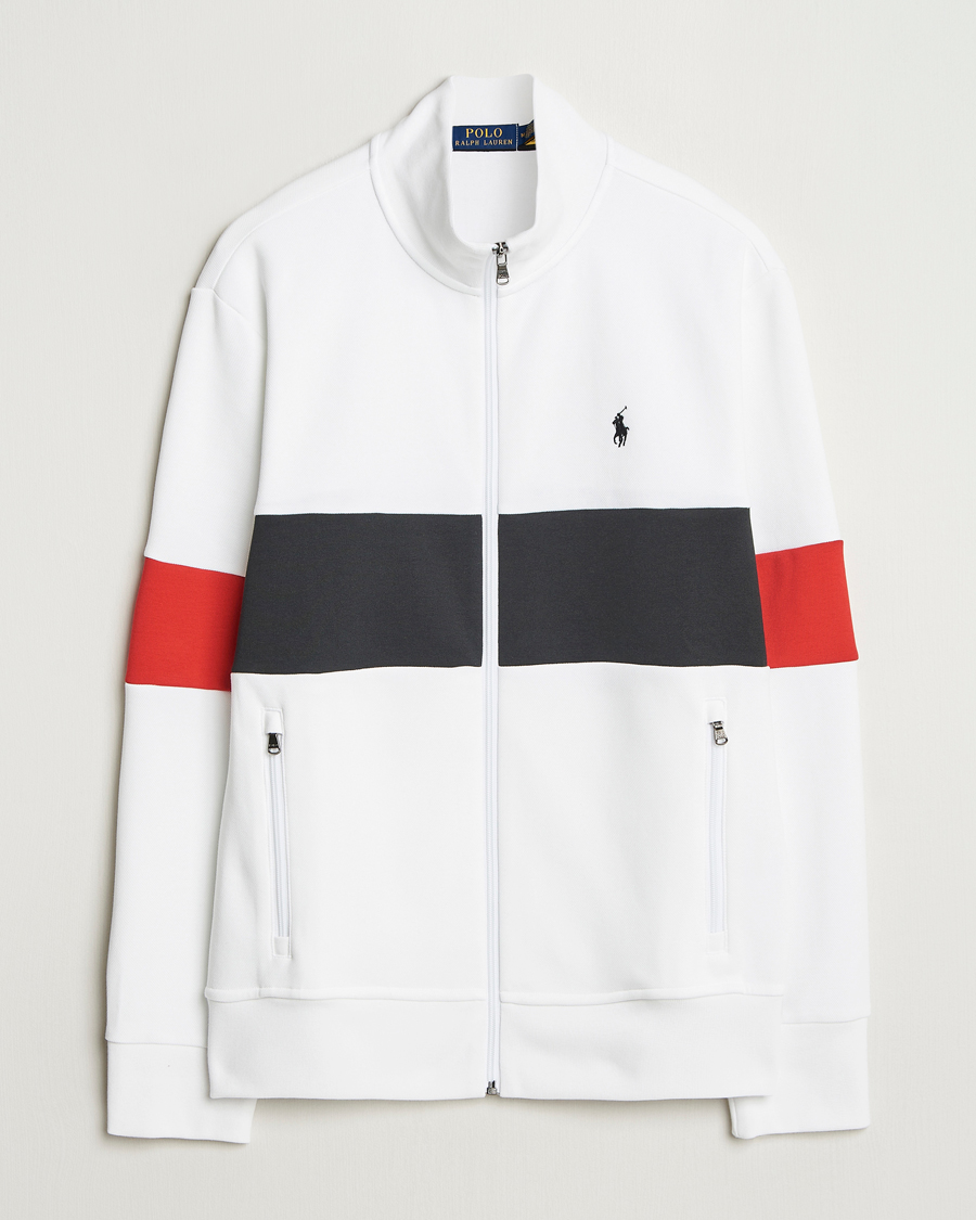 Herren | Pullover | Polo Ralph Lauren | Striped Track Jacket Ceramic White/Multi
