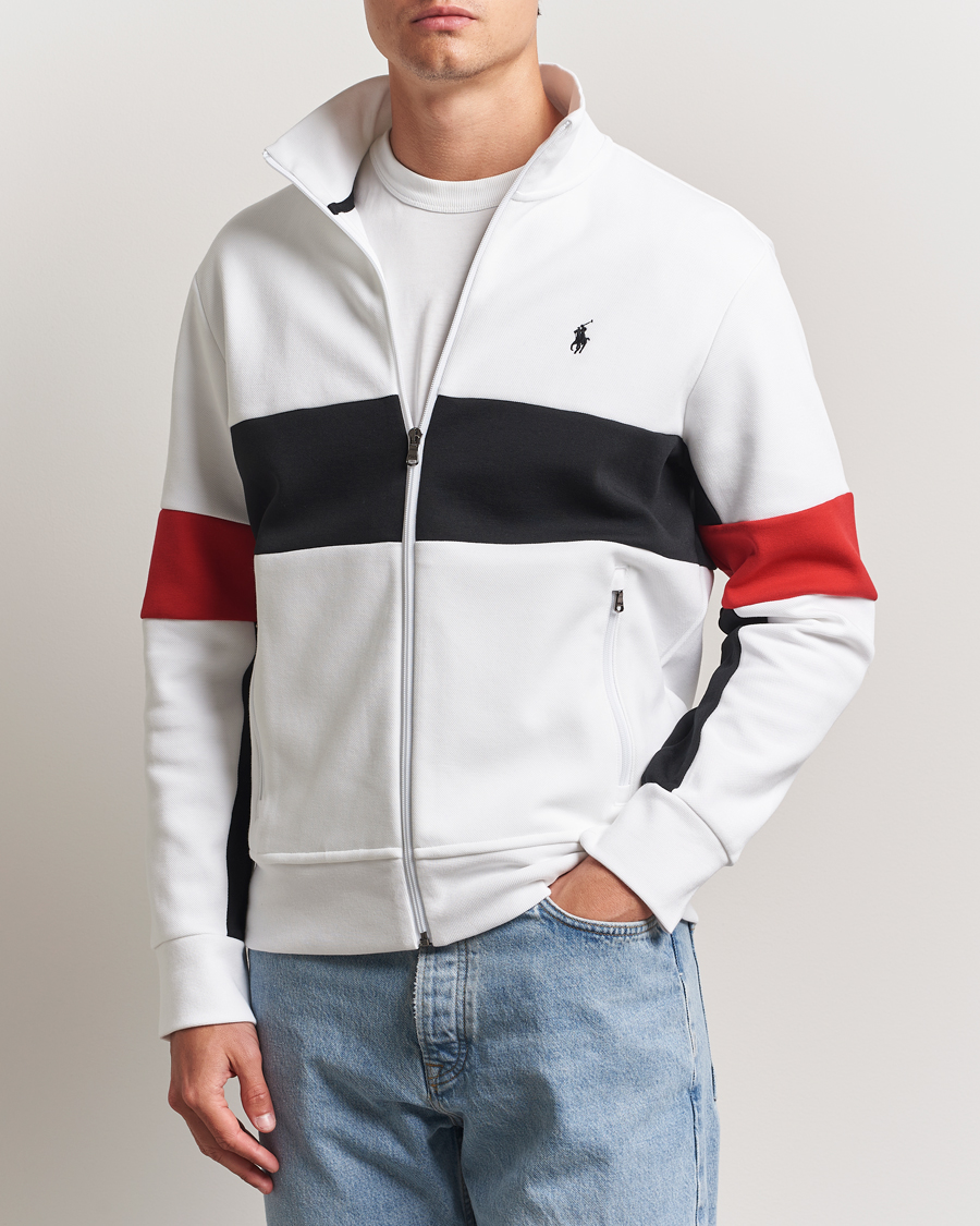 Herren | Pullover | Polo Ralph Lauren | Striped Track Jacket Ceramic White/Multi