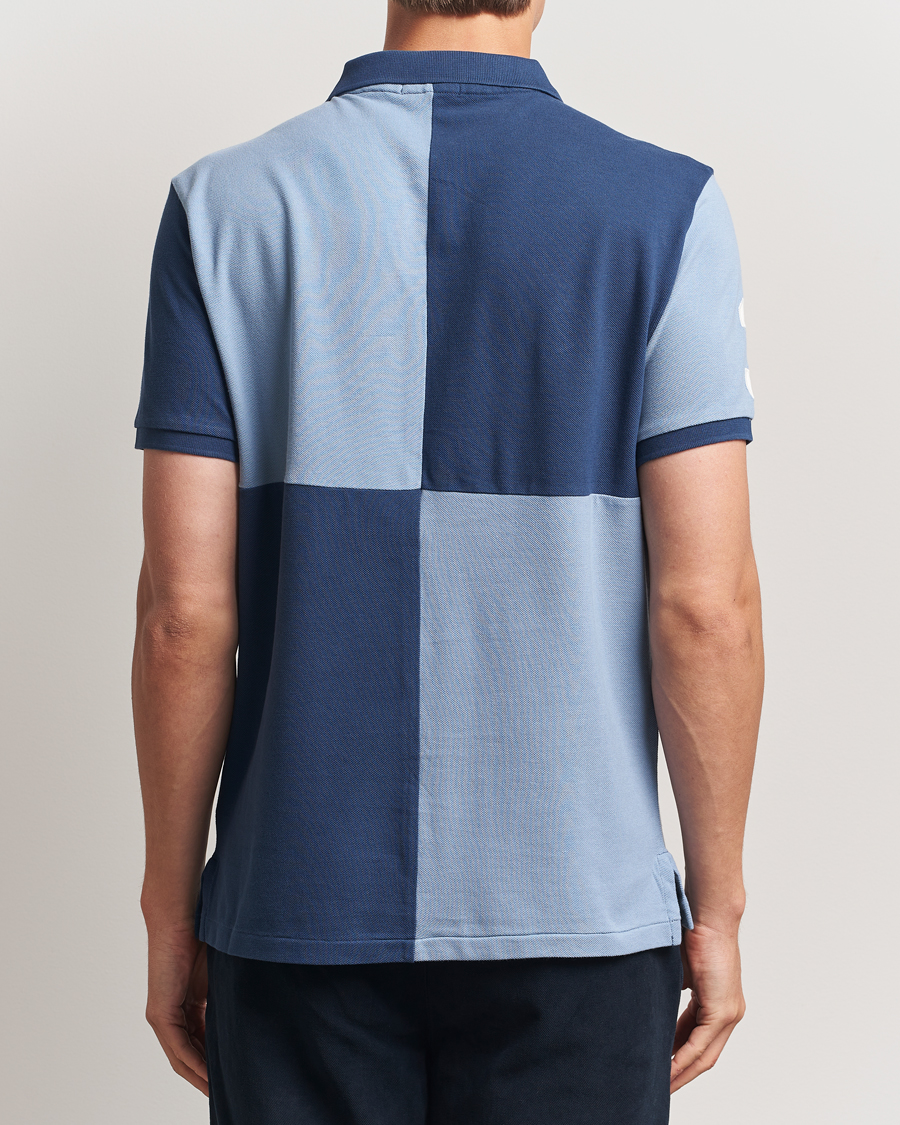 Herren | Poloshirts | Polo Ralph Lauren | Custom Slim Check Polo Rustic Navy/Channel Blue