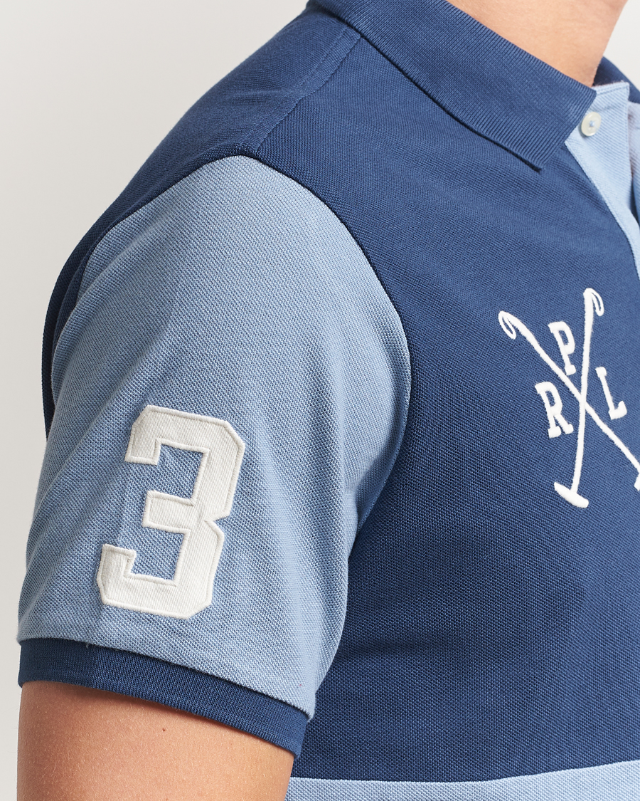Herren | Poloshirts | Polo Ralph Lauren | Custom Slim Check Polo Rustic Navy/Channel Blue