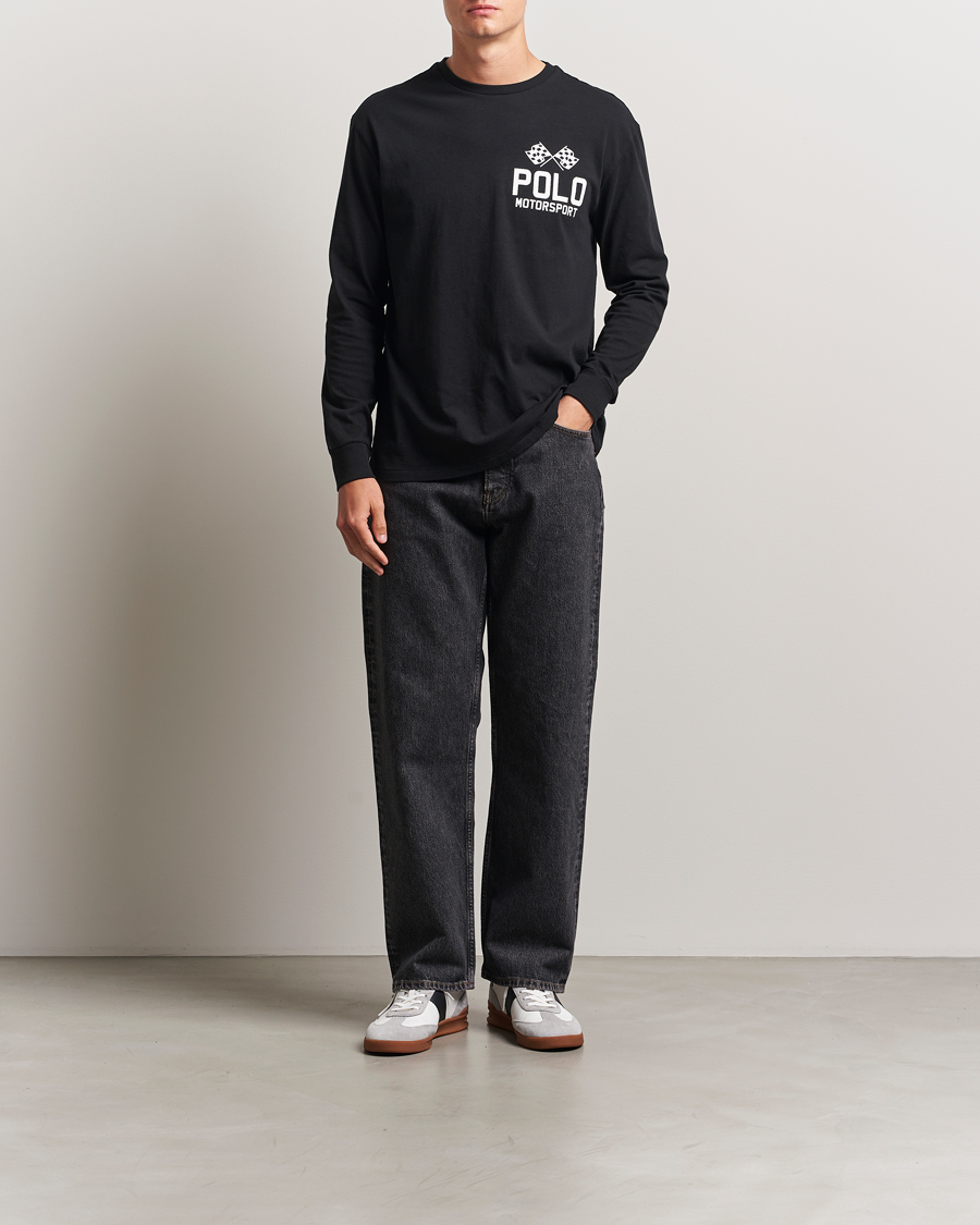 Herren | T-Shirts | Polo Ralph Lauren | RL Motorsport Long Sleeve Tee Polo Black