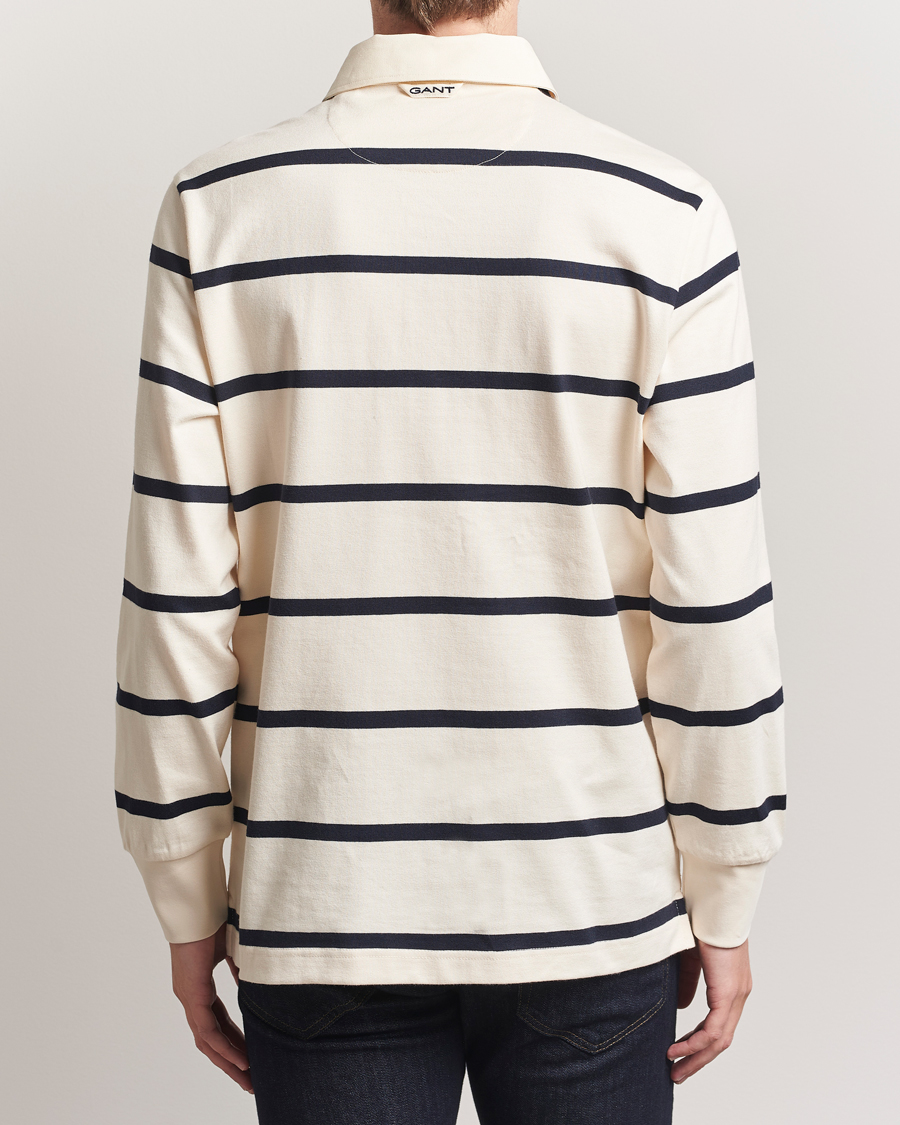 Herren | Pullover | GANT | Thin Stripe Heavy Rugger Cream