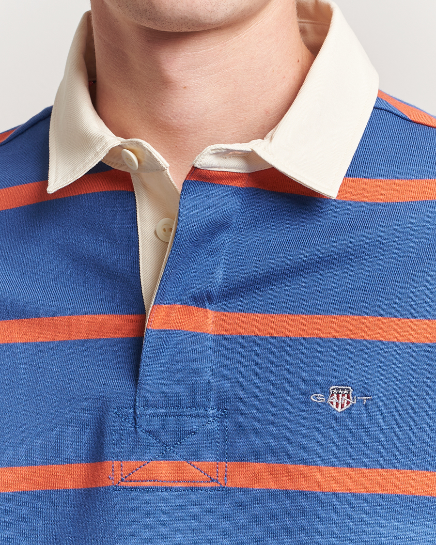 Herren | Pullover | GANT | Thin Stripe Heavy Rugger Rich Blue