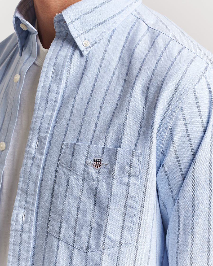 Herren | Hemden | GANT | Regular Fit Classic Oxford Striped Shirt Light Blue