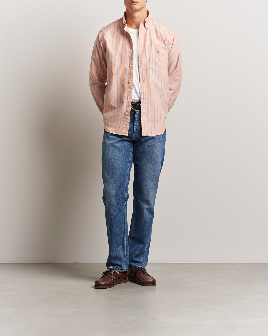 Herren | Hemden | GANT | Regular Fit Classic Oxford Striped Shirt Orange