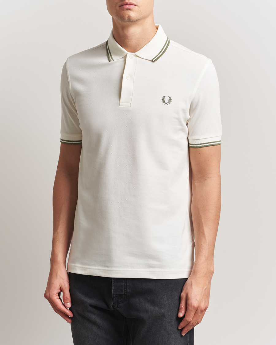 Herren | Poloshirts | Fred Perry | Twin Tipped Polo Shirt Light Ecru