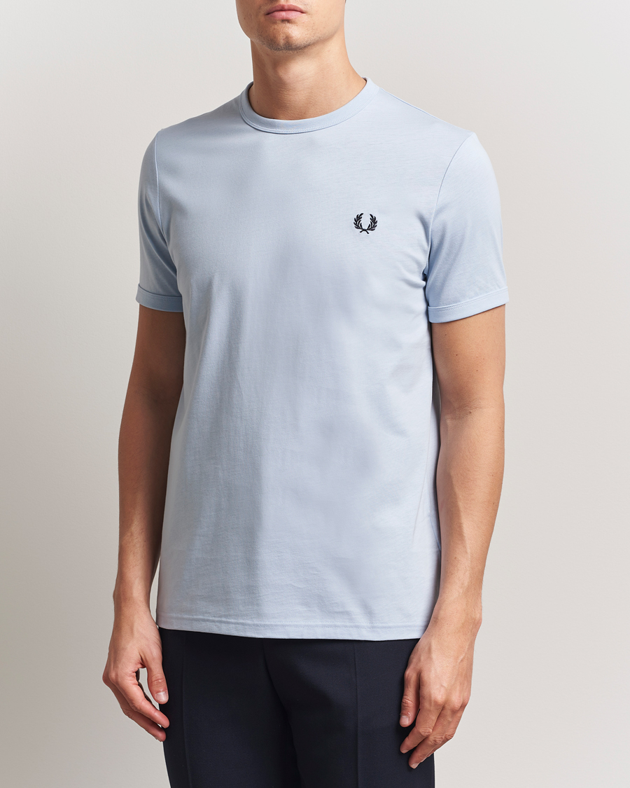 Herren | T-Shirts | Fred Perry | Ringer T-Shirt Light Smoke