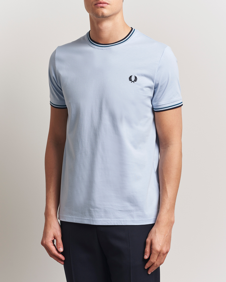 Herren | T-Shirts | Fred Perry | Twin Tipped T-Shirt Light Smoke