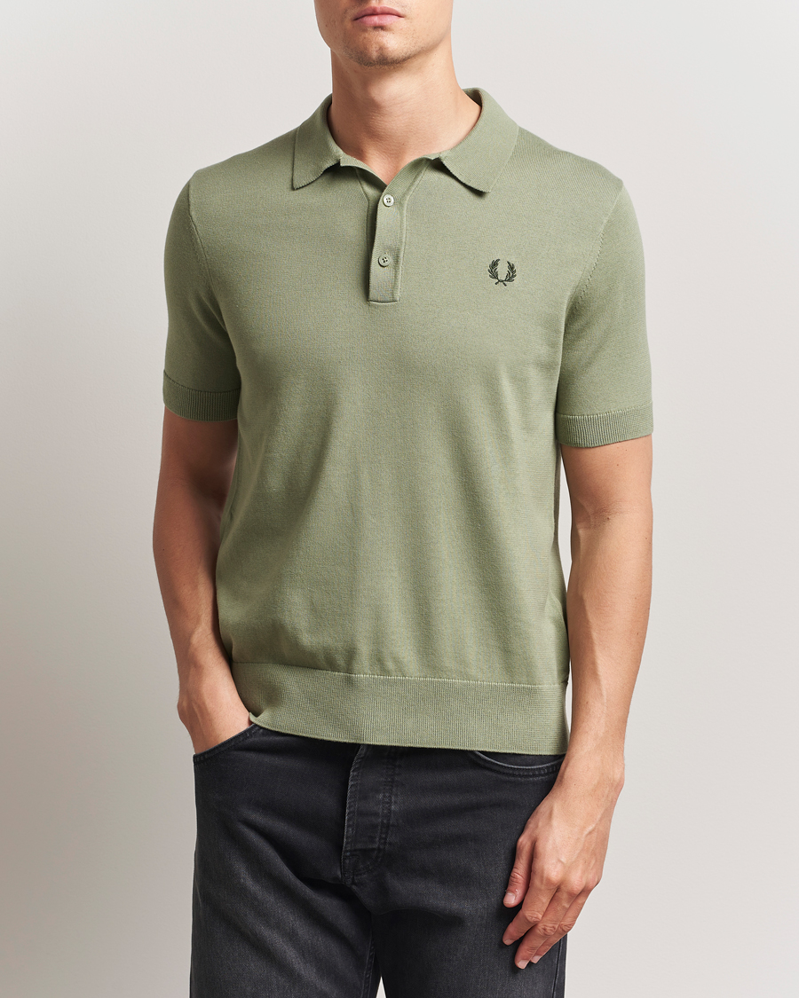 Herren | Poloshirts | Fred Perry | Cotton Knitted Polo Olive Mint