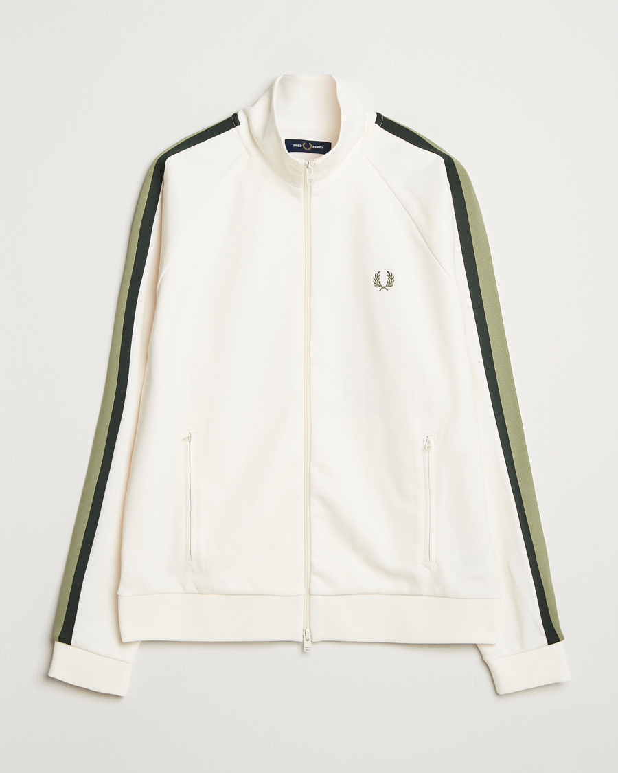 Herren | Pullover | Fred Perry | Two Colored Taped Track Jacket Light Ecru