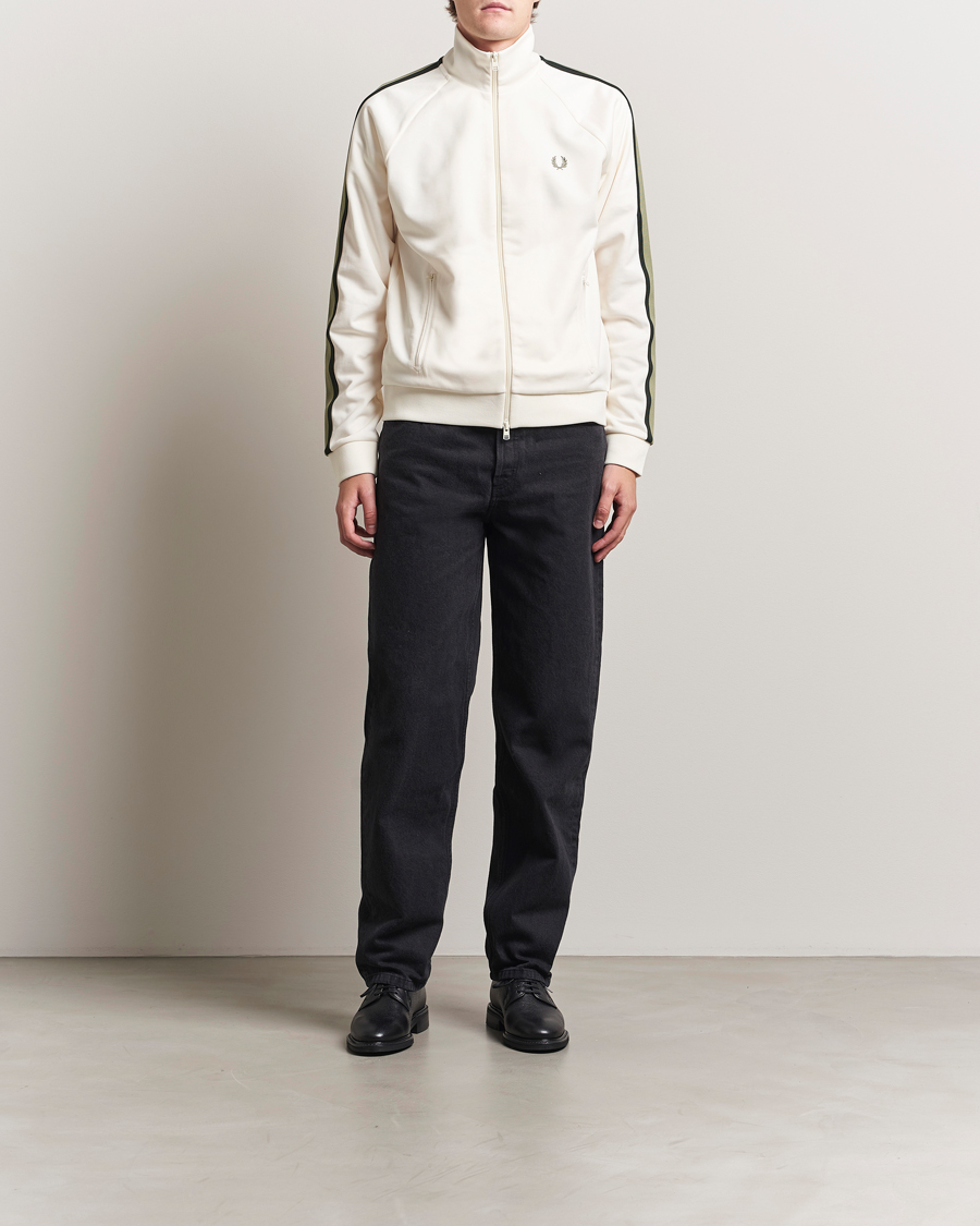Herren | Pullover | Fred Perry | Two Colored Taped Track Jacket Light Ecru
